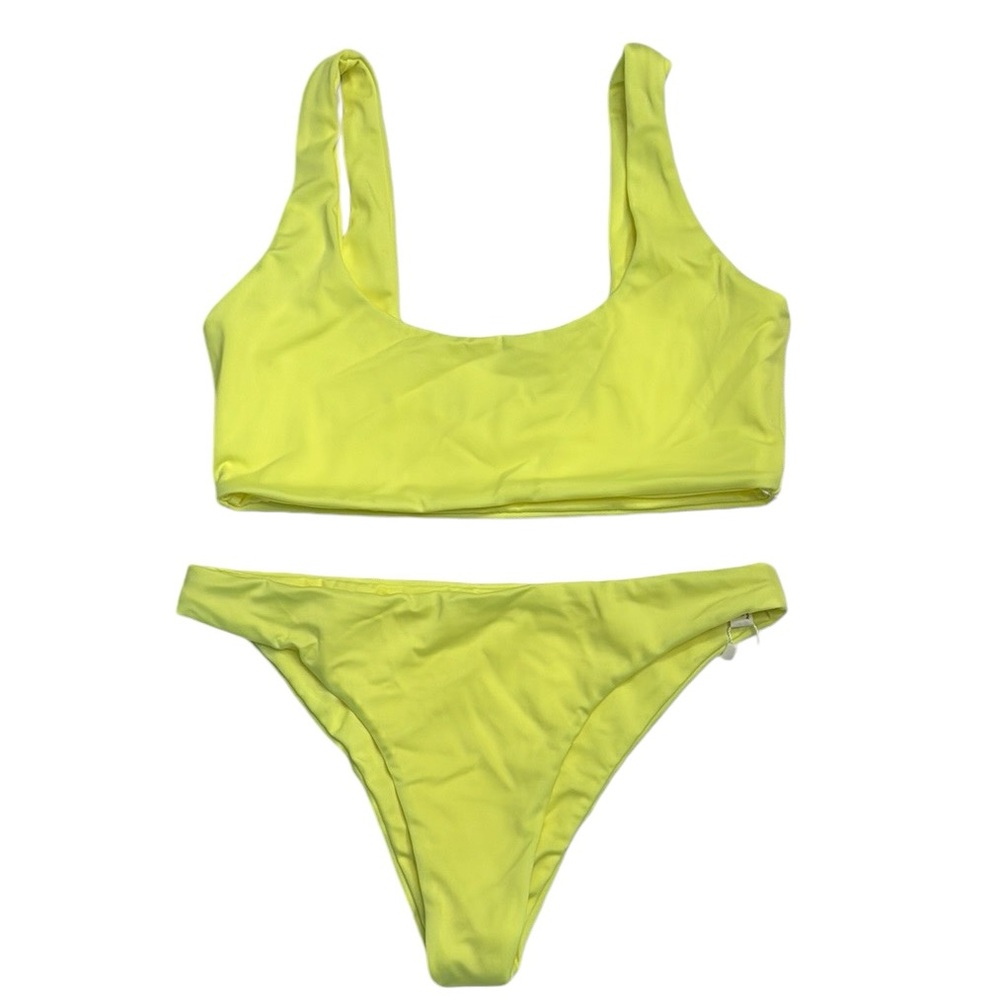 NWT TJ SWIM NEON YELLOW BIKINI